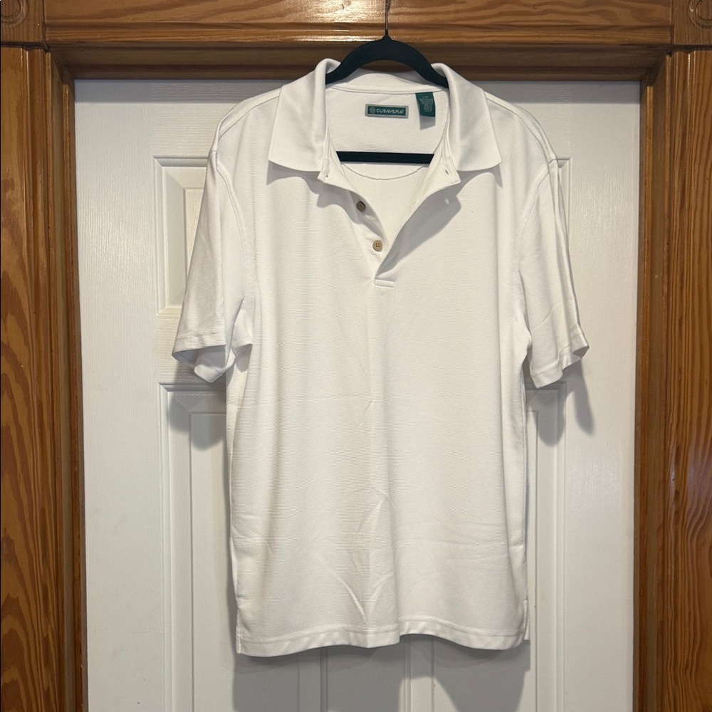 Cubavera White Short-Sleeve Polo Shirt